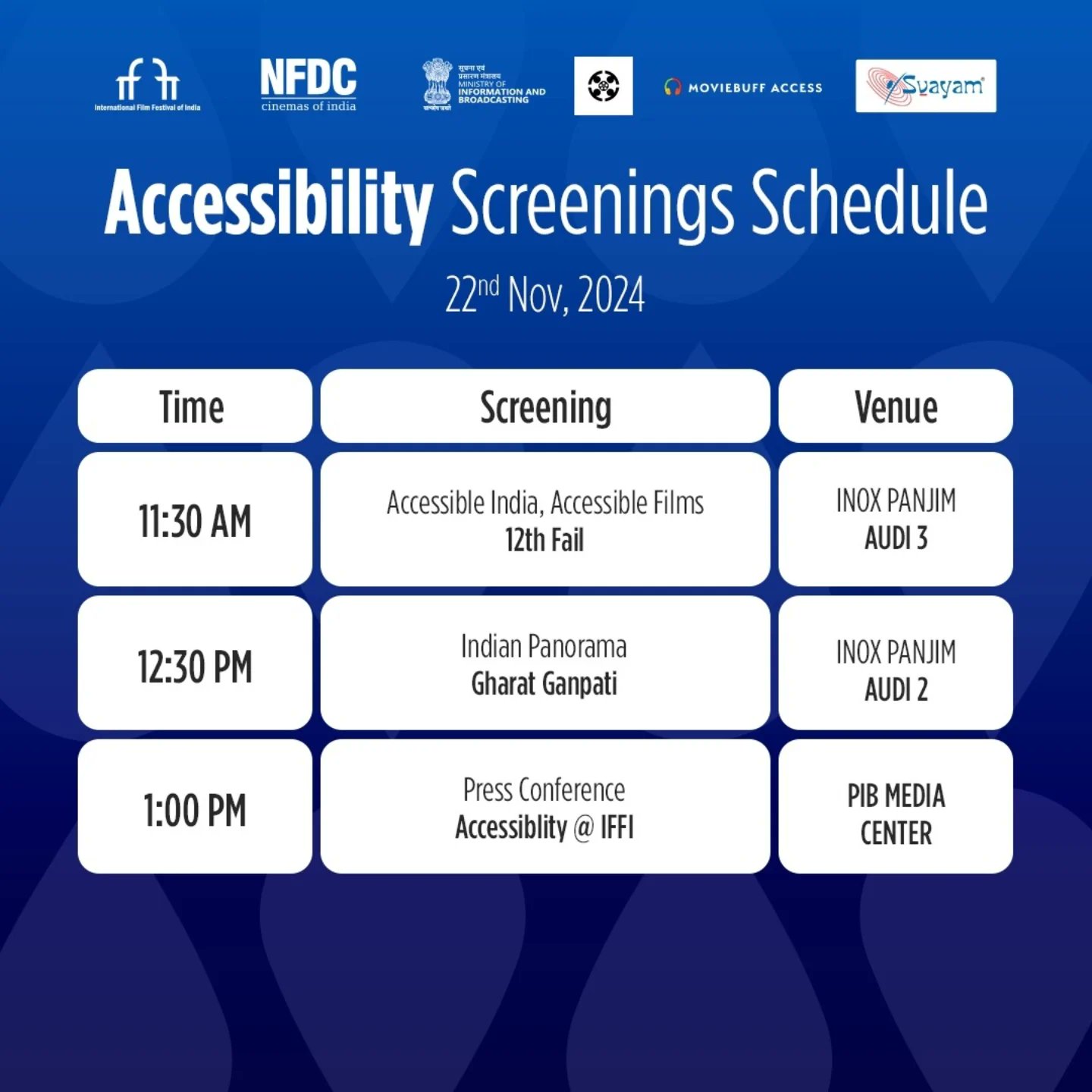 Over 70 films scheduled to be screened on Day 2 of IFFI Goa