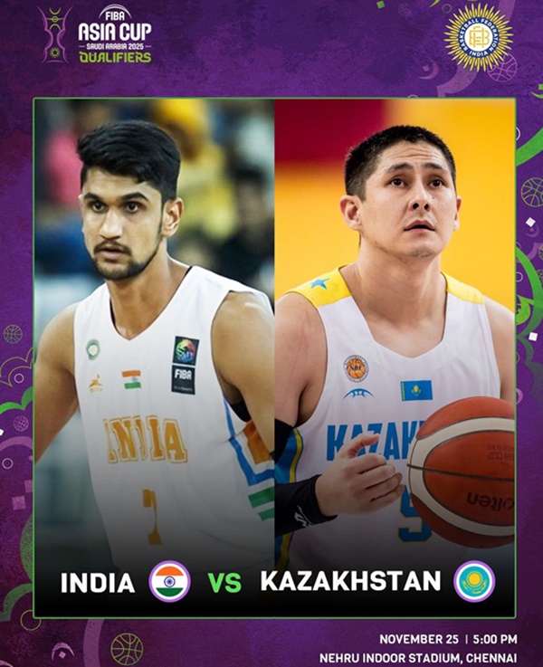 Indian men’s team to face Kazakhstan in qualifiers of FIBA Asia Cup today       