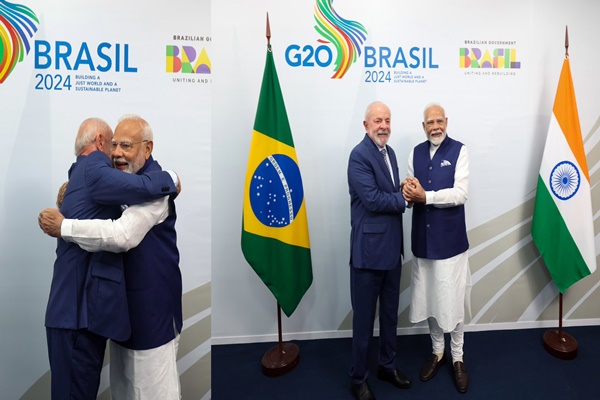 PM Modi, Brazilian President hold talks on sidelines of G20 Summit