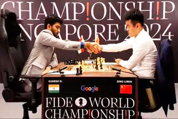 World Chess Championship: Gukesh and Ding Liren Draw Fifth Game