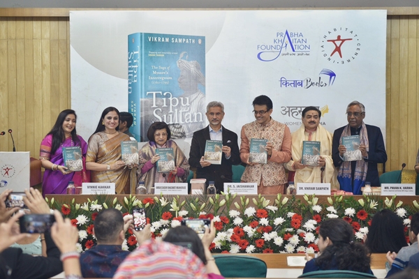 EAM Dr Jaishankar releases Vikram Sampath’s book Tipu Sultan- The Saga of the Mysore Interregnum