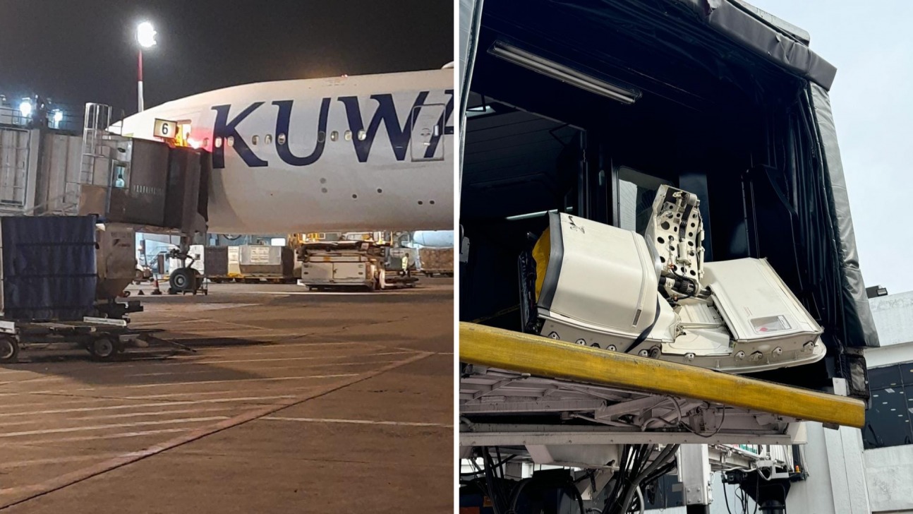 Boarding bridge mishap damages Kuwait Airways aircraft at Dhaka Airport