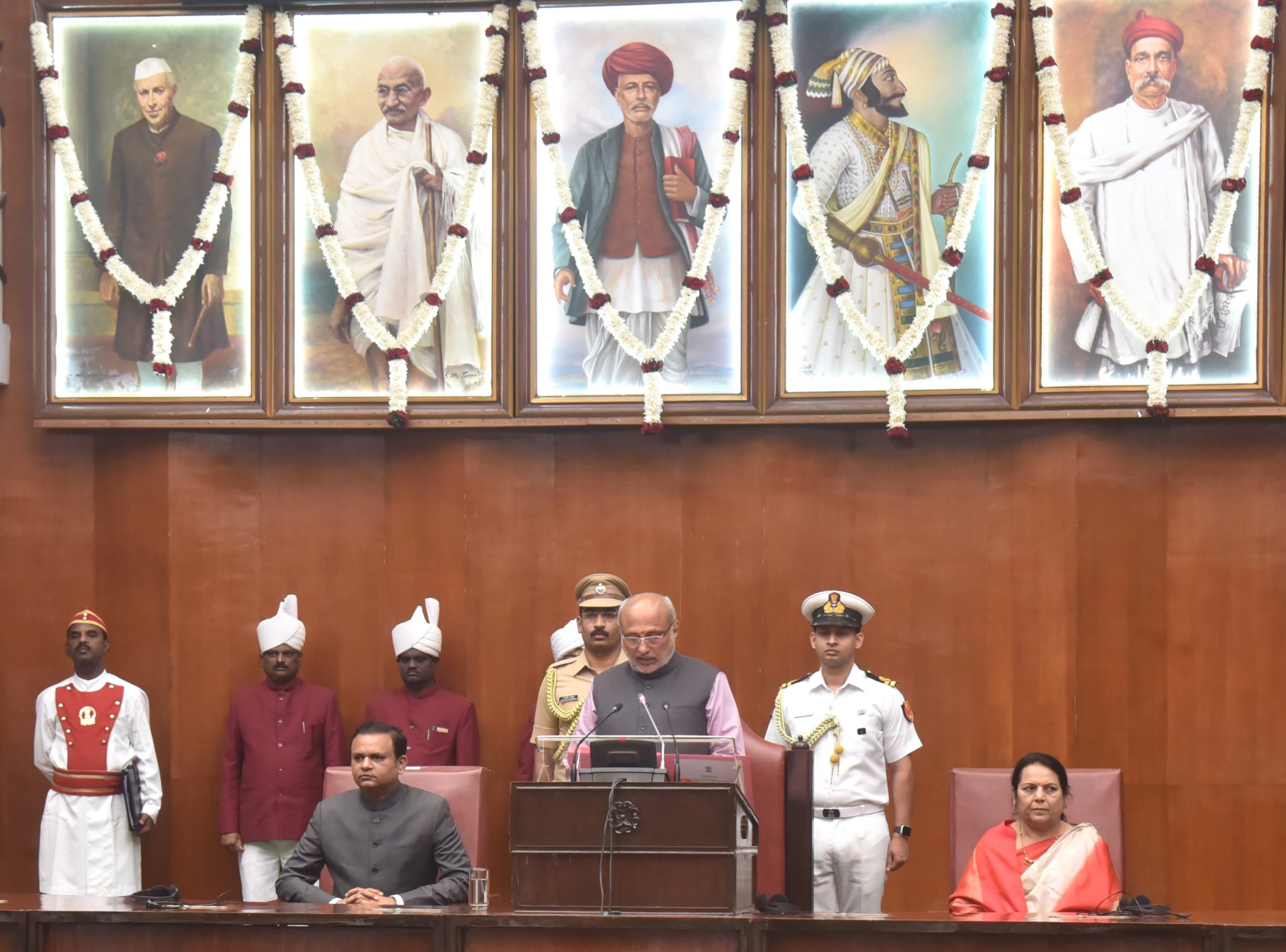 Governor C. P. Radhakrishnan addresses joint session of both Houses of Maharashtra Legislature