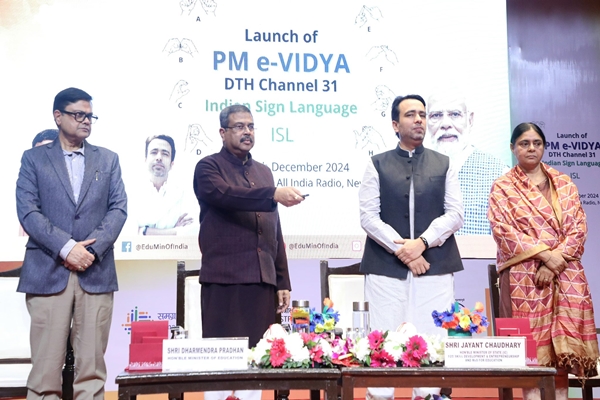 Education Minister Dharmendra Pradhan launches PM e-Vidya DTH 24×7 channel for Indian Sign Language