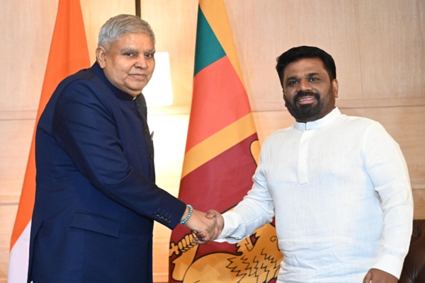 VP Jagdeep Dhankhar calls on Sri Lankan President Anura Kumara Disanayaka in New Delhi