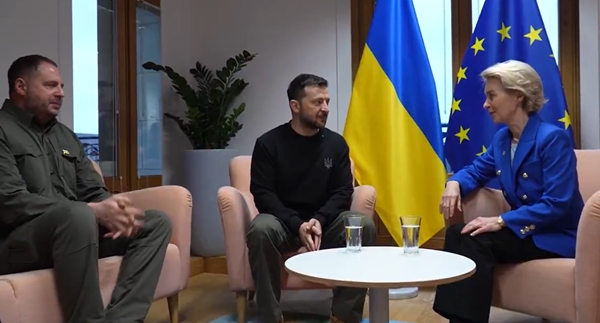 Ukrainian President Zelenskyy Meets EC President in Brussels to Discuss EU Accession & Support for Ukraine