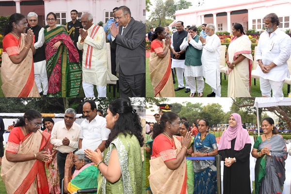 রাষ্ট্রপতি দ্রৌপদী মূর্মূ গত সন্ধ্যায় সেকেন্দ্রাবাদের রাষ্ট্রপতি নিলায়মে একটি বিশেষ অনুষ্ঠান At Home এর আয়োজন করেন।