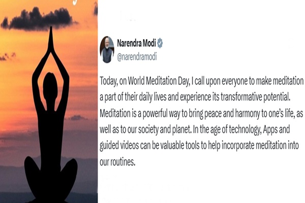 PM Modi calls on citizens to make meditation a part of daily lives