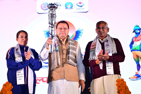 Uttarakhand CM Pushkar Singh Dhami inaugurates torch procession of 38th National Games