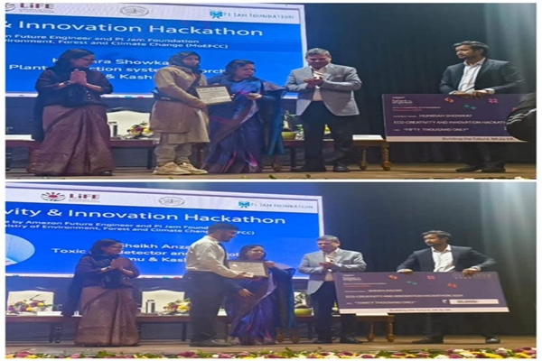 Eco-Creativity and Innovation Hackathon: Environment Secy confers awards to students for innovative projects