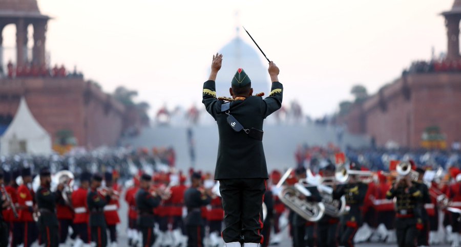 بیٹنگ ریٹریٹ تقریب سخت سکیورٹی کے دوران آج شام نئی دلی کے وجے چوک پر منعقد ہوگی