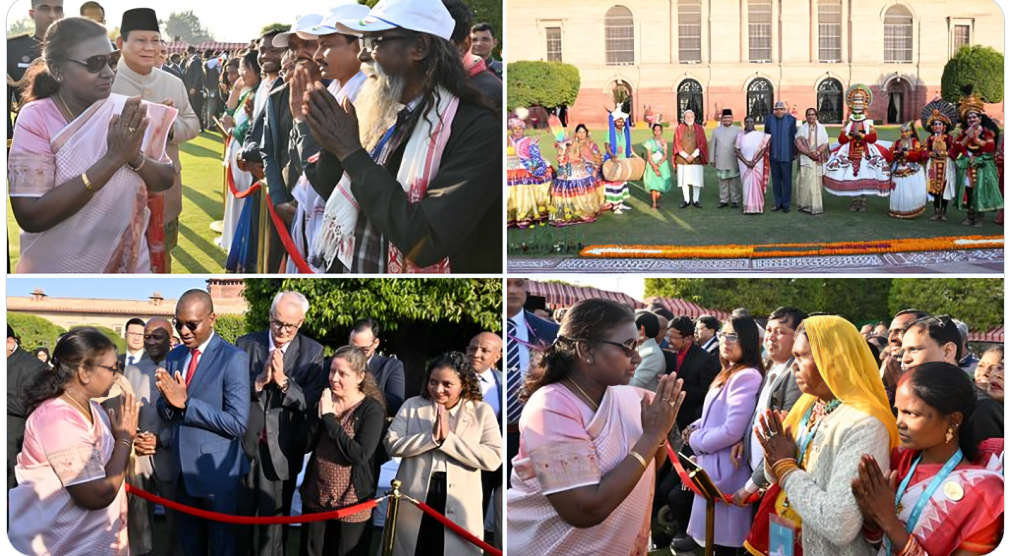 राष्‍ट्रपति द्रौपदी मुर्मु ने 76वें गणतंत्र दिवस के अवसर पर राष्‍ट्रपति भवन में ऐट होम का किया आयोजन