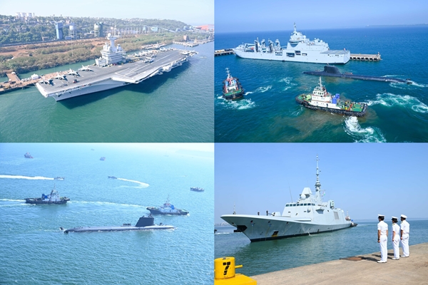 French Aircraft Carrier Charles De Gaulle Arrives in Goa for Naval Exercise Varuna