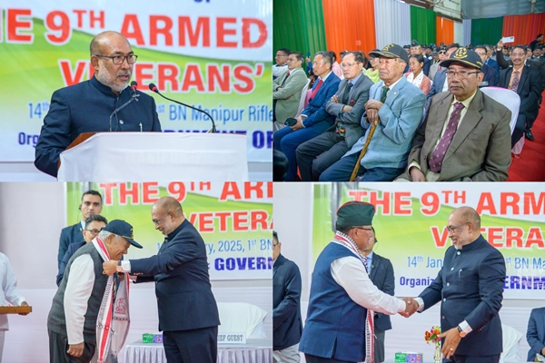 Manipur CM N. Biren Singh Observes Armed Forces Veterans’ Day, Announces Memorial Park & Ex Gratia for Fallen Soldiers