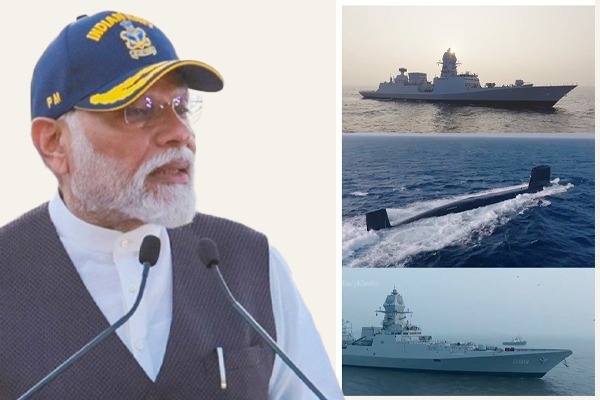 PM Modi says India is emerging as major maritime power; Dedicates 3 new frontline Naval warship to nation