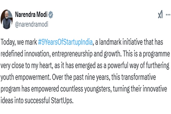 Startup India empowers youth, reflects dynamic & future-ready nation: PM Modi