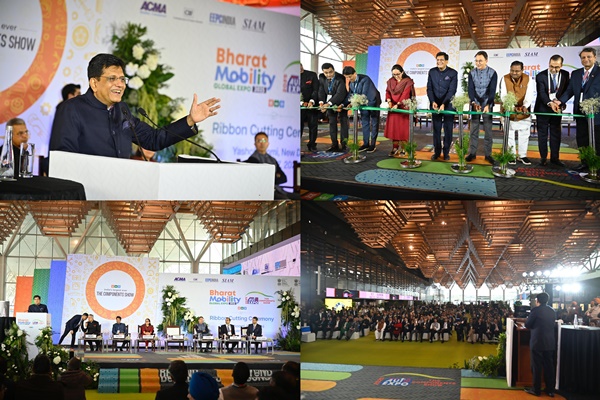 Union Minister Piyush Goyal Urges Auto Sector to Build EV Ecosystem & Capture Global Markets at Bharat Mobility Expo 2025