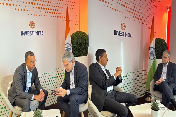 WEF 2025: I&B Minister Ashwini Vaishnaw interacts with NTT Data CEO, Blackrock COO