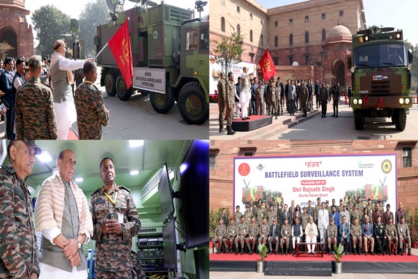 Defence Minister flags off Battlefield Surveillance System SANJAY