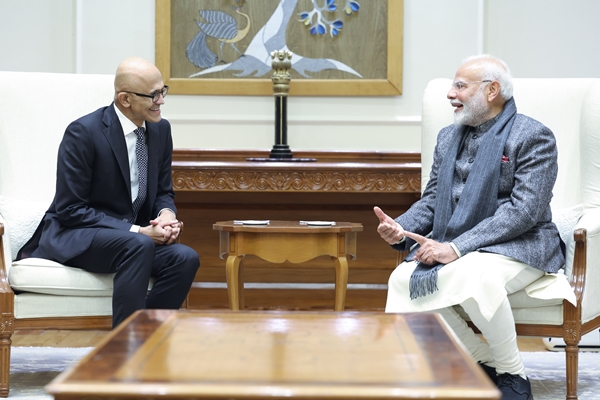 PM Modi Meets Microsoft CEO Satya Nadella, expresses satisfaction over company’s ambitious investment plans in India