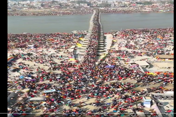 Over seven crore people took a holy dip at the Triveni Sangam in Prayagraj on the occasion of Mauni Amavasya