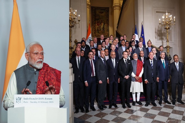 PM Modi Invites French Investment, Highlights India’s Economic Reforms at CEOs Forum in Paris