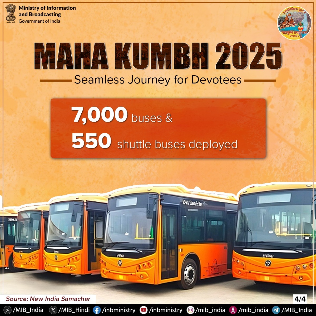 महाकुंभ में श्रद्धालुओं लिए ई-रिक्शा और ऑटो रिक्शा के साथ शटल बसें उपलब्ध