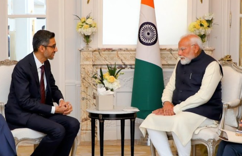 प्रधानमंत्री नरेंद्र मोदी ने गूगल के सीईओ सुंदर पिचाई से मुलाकात की