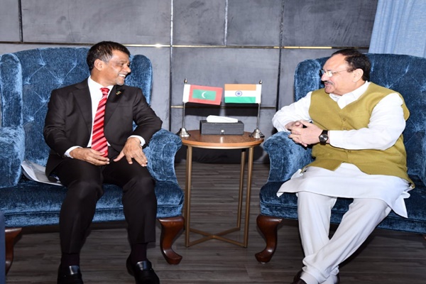 Union Minister J P Nadda, Maldivian counterpart discuss strengthening engagements in health sector