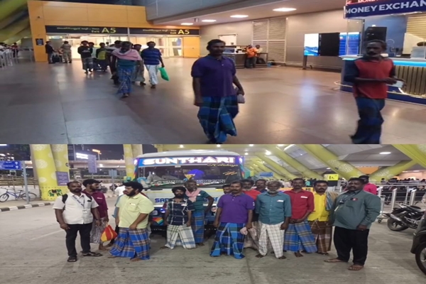 27 Indian fishermen released from Sri Lankan Prison arrive in Chennai