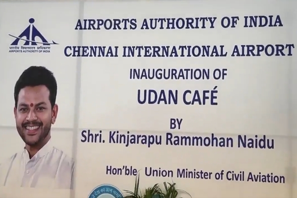 Union Minister K. RamMohan inaugurates Udan Yatri Cafe at Chennai Airport