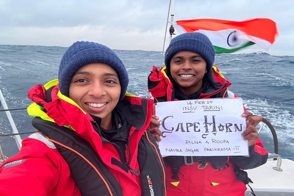Navika Sagar Parikrama II: Lt Cdr Dilna K & Lt Cdr Roopa Script History As Sailing Vessel INSV Tarini Crosses Cape Horn