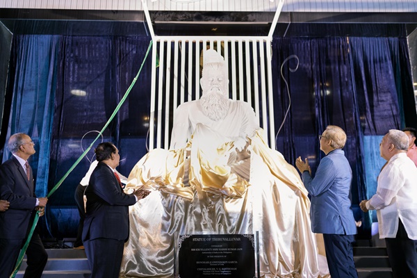 A statue of noted Tamil poet Thiruvalluvar unveiled in Philippines