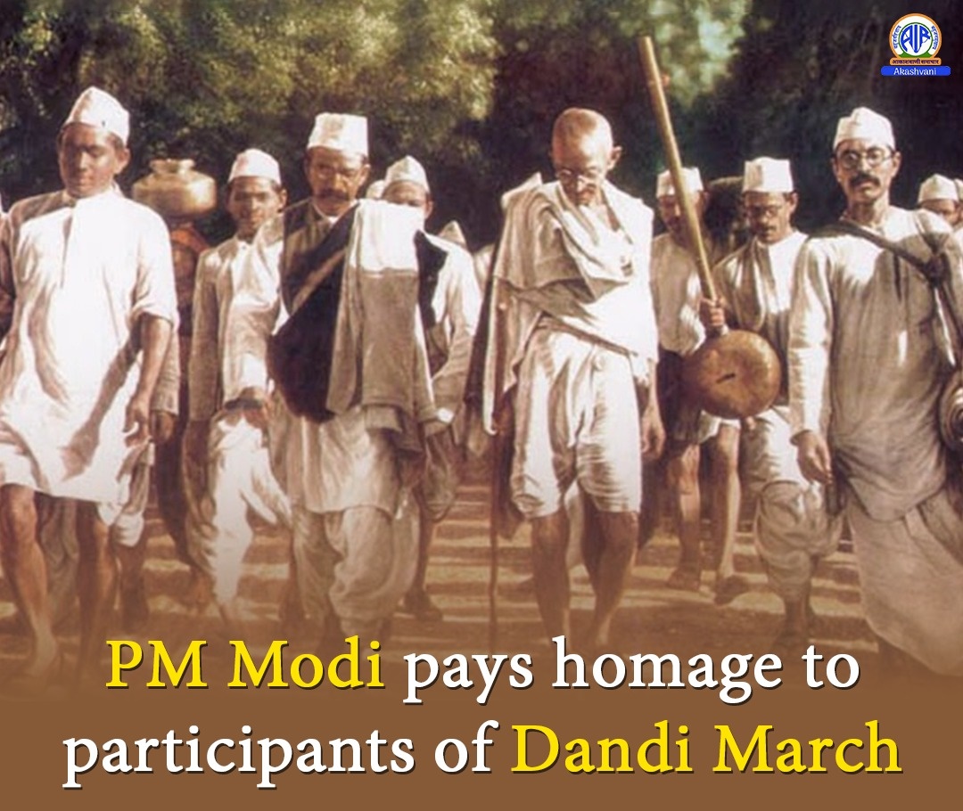 PM Narendra Modi pays homage to all who participated in historic Dandi March