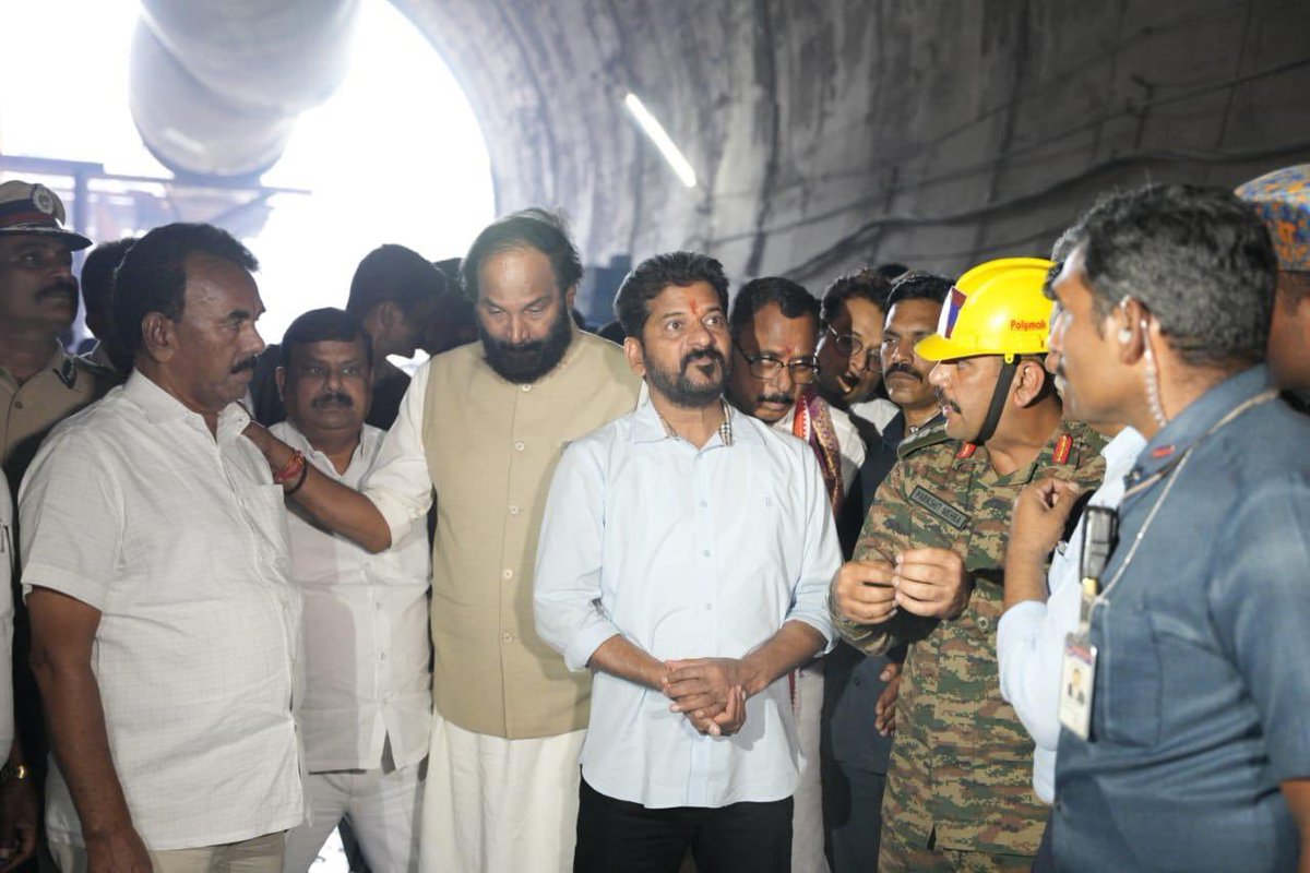 एसएलबीसी टनल के अंदर फंसे 8 लोगों के सही स्थान की सटीक जानकारी नहीं, सरकार बचाव अभियान में तेजी लाने के लिए कर रही है प्रयास: ए. रेवंत रेड्डी
