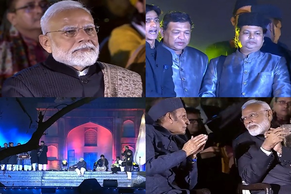 নতুন দিল্লীৰ সুন্দৰ নাৰ্চাৰীত অনুষ্ঠিত জাহান-ই-খুছৰৌ চুফী সংগীত মহোৎসৱত প্ৰধানমন্ত্ৰী মোদী