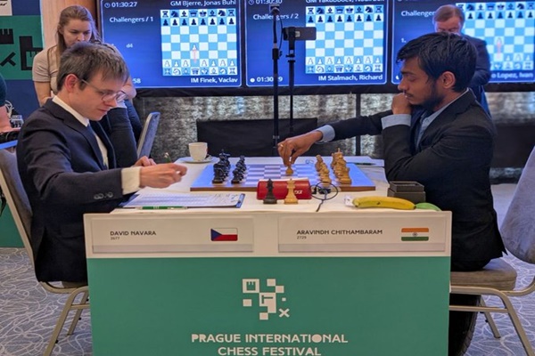 Aravindh Chithambaram leads Prague Chess Festival 2025 Masters