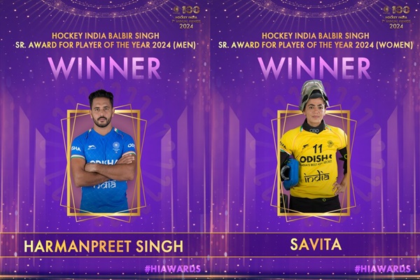 Harmanpreet Singh, Savita Punia Win Hockey India Player of the Year Awards