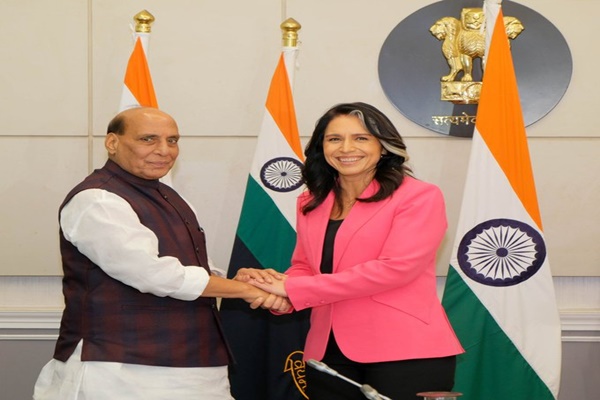 Defense Minister Rajnath Singh, US Director of National Intelligence Tulsi Gabbard review defence cooperation and intelligence sharing