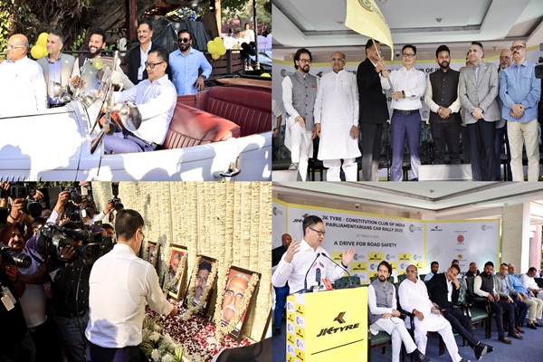 Union Minister Kiren Rijiju & Aviation Minister R. M. Naidu Flag Off 9th JK Tyre Car Rally for Road Safety