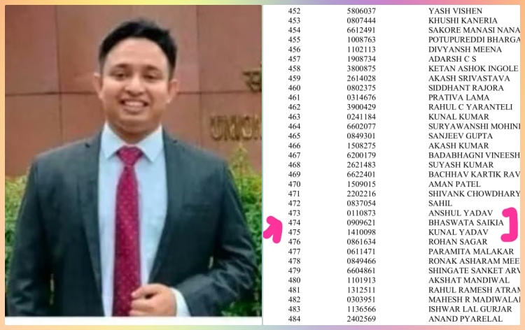 কেন্দ্ৰীয় লোকসেৱা আয়োগৰ পৰীক্ষাৰ ফলাফল ঘোষণাঃ নগাঁৱৰ ভাস্বত শইকীয়া পুনৰ আইপিএছ