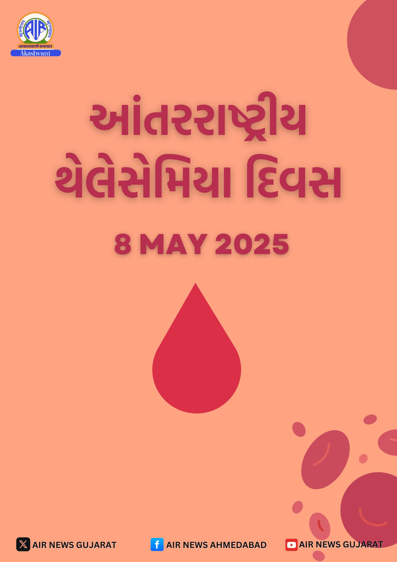 આજે આંતરરાષ્ટ્રીય થેલેસેમિયા દિવસઃ થેલેસેમિયાની નાબૂદીમાં ગુજરાત રોલ મોડલ