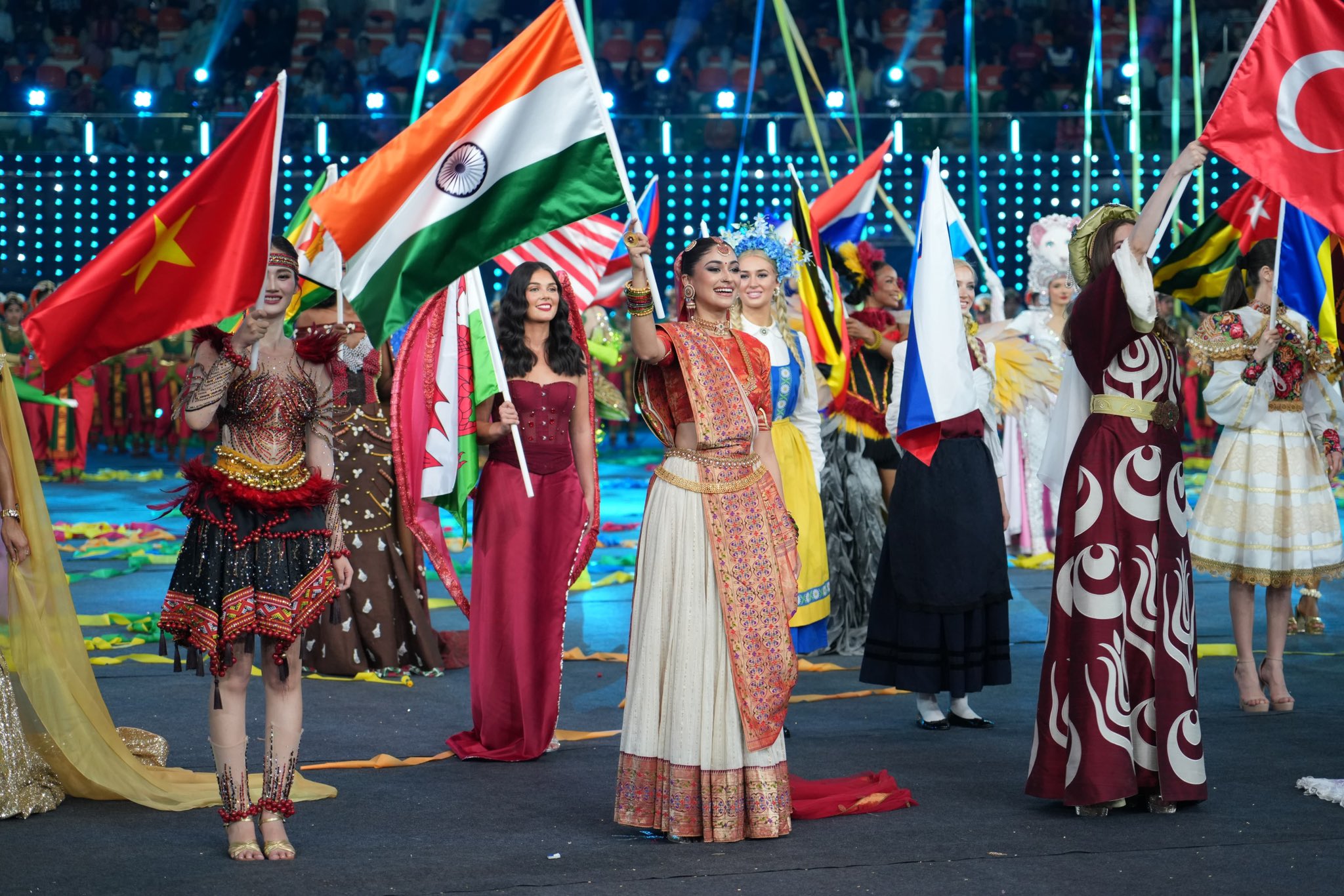 72nd Miss World pageant begins at Gachibowli Indoor Stadium in Hyderabad, Telangana