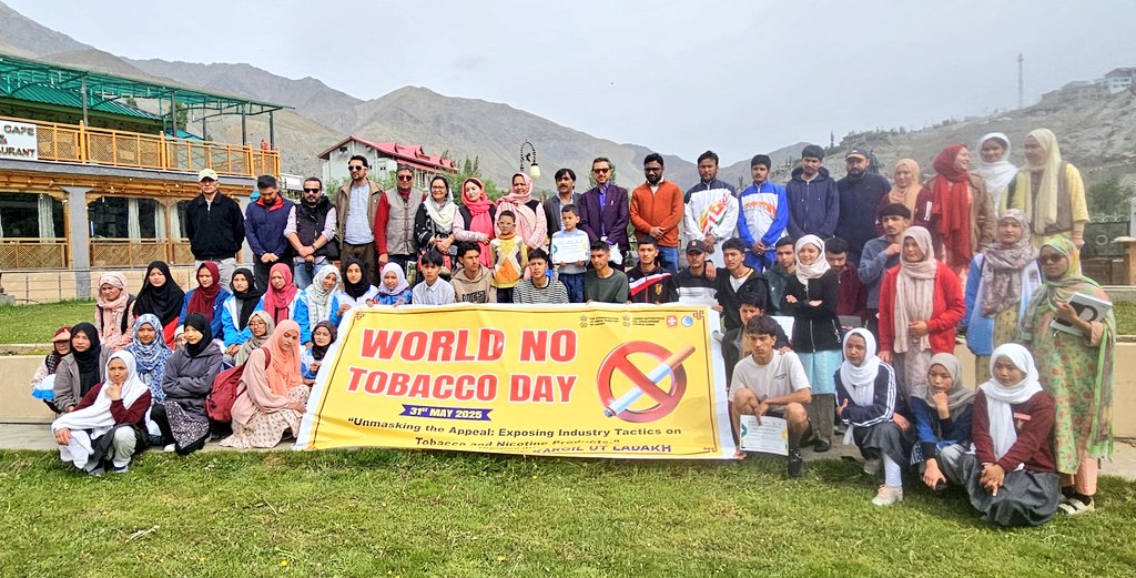 लद्दाख: जिला स्वास्थ्य सोसायटी कारगिल ने मनाया विश्व तंबाकू निषेध दिवस