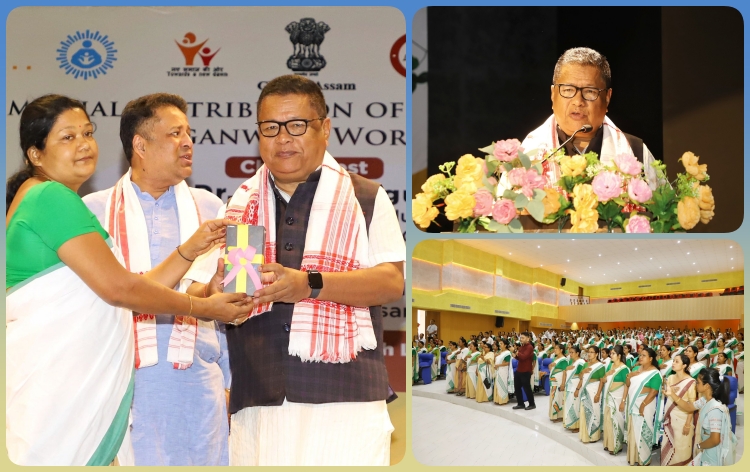 লখিমপুৰত ৩ হাজাৰ গৰাকী অংগনৱাড়ী কৰ্মীৰ মাজত স্মার্ট ফোন বিতৰণ