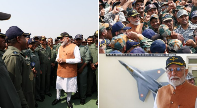 प्रधानमंत्री नरेंद्र मोदी यांचा हवाईदल जवानांशी संवाद