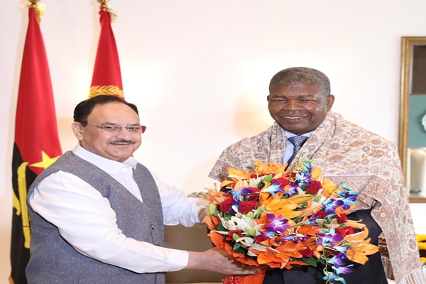 এংগোলাৰ ৰাষ্ট্ৰপতি জোৱাঅ’ ল’ৰেংকোক জগত প্রকাশ নাড্ডাৰ সাক্ষাৎ