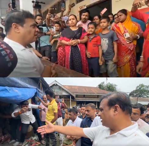 কাছাৰৰ বানপীড়িতৰ আশ্ৰয় শিবিৰ পৰিদৰ্শন মুখ্যমন্ত্ৰী ড০ হিমন্ত বিশ্ব শৰ্মাৰ