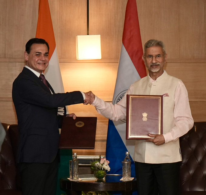 भारत और पैराग्वे संयुक्त राष्ट्र सहित विभिन्न बहुपक्षीय संगठनों में साझा हितों के मामलों पर मिलकर काम करना जारी रखेंगे