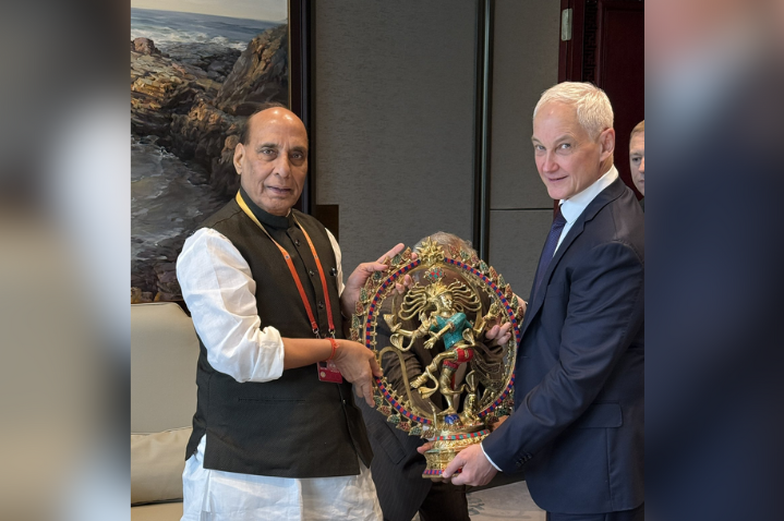Defence Minister Rajnath Singh meets Russian counterpart Andrey Belousov on sidelines of SCO Defence Ministers’ Meeting